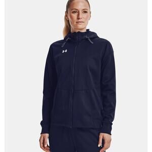 NWT Under Armour Armour Fleece Storm Women's Full-Zip in Midnight Navy sz Large